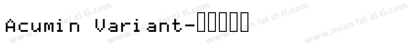 Acumin Variant字体转换